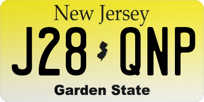 NJ license plate J28QNP