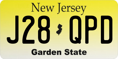 NJ license plate J28QPD