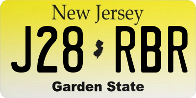 NJ license plate J28RBR