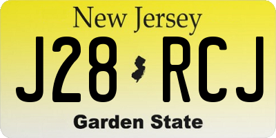 NJ license plate J28RCJ