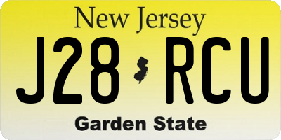 NJ license plate J28RCU