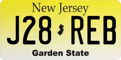 NJ license plate J28REB
