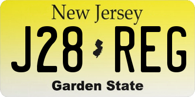 NJ license plate J28REG