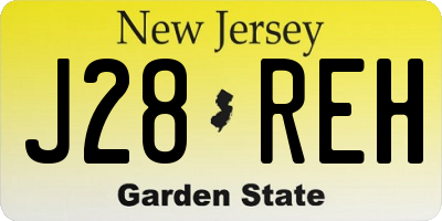 NJ license plate J28REH