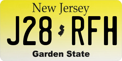 NJ license plate J28RFH