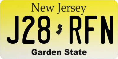 NJ license plate J28RFN