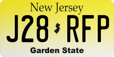 NJ license plate J28RFP