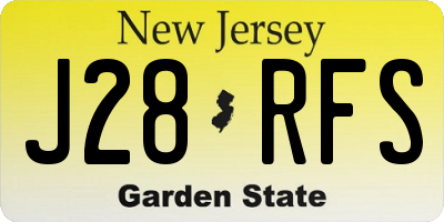 NJ license plate J28RFS