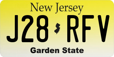 NJ license plate J28RFV