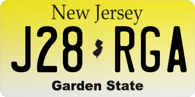 NJ license plate J28RGA