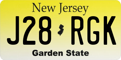 NJ license plate J28RGK