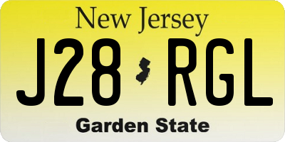 NJ license plate J28RGL
