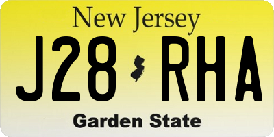NJ license plate J28RHA