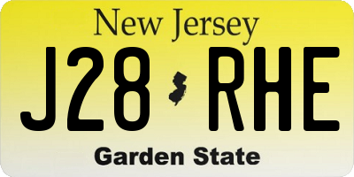 NJ license plate J28RHE