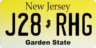 NJ license plate J28RHG