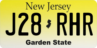 NJ license plate J28RHR