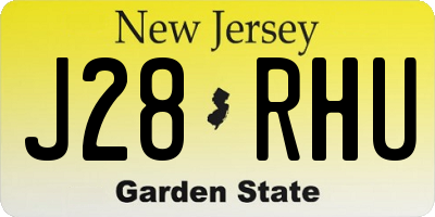 NJ license plate J28RHU