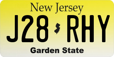 NJ license plate J28RHY