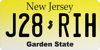 NJ license plate J28RIH