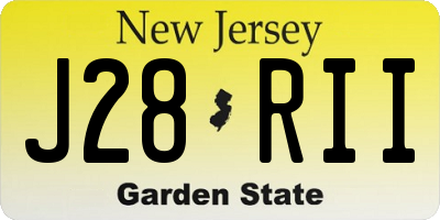 NJ license plate J28RII