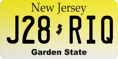 NJ license plate J28RIQ