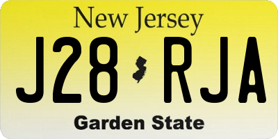 NJ license plate J28RJA