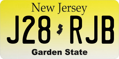 NJ license plate J28RJB