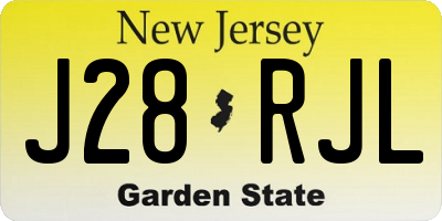 NJ license plate J28RJL