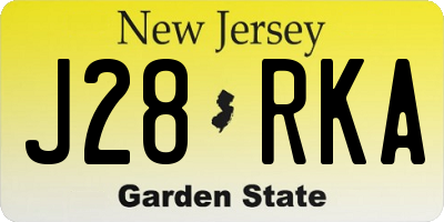 NJ license plate J28RKA