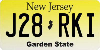 NJ license plate J28RKI
