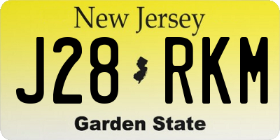 NJ license plate J28RKM