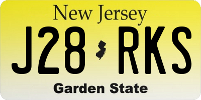 NJ license plate J28RKS
