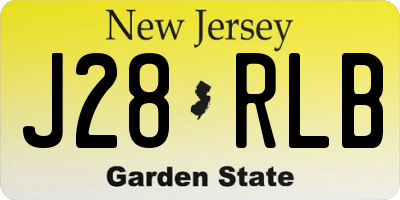 NJ license plate J28RLB