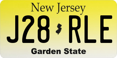 NJ license plate J28RLE