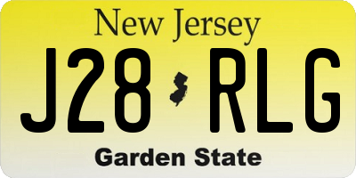 NJ license plate J28RLG
