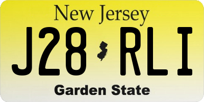 NJ license plate J28RLI