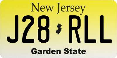 NJ license plate J28RLL