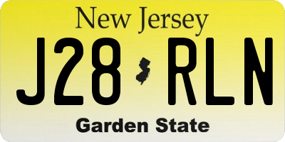NJ license plate J28RLN