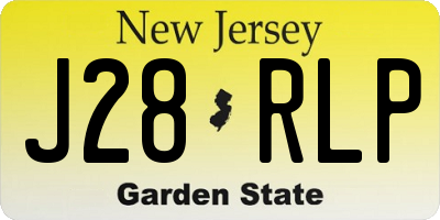 NJ license plate J28RLP