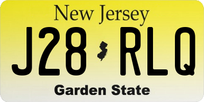 NJ license plate J28RLQ