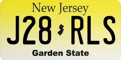 NJ license plate J28RLS