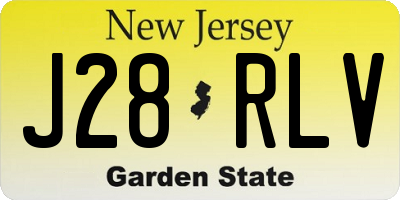 NJ license plate J28RLV
