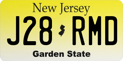 NJ license plate J28RMD