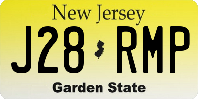 NJ license plate J28RMP