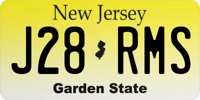 NJ license plate J28RMS