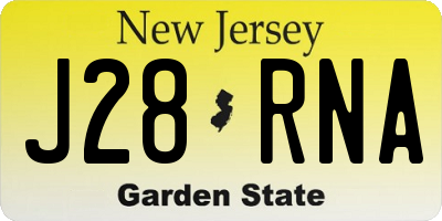 NJ license plate J28RNA