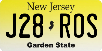NJ license plate J28ROS