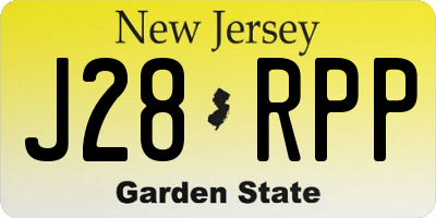 NJ license plate J28RPP