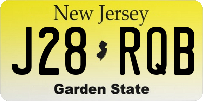 NJ license plate J28RQB
