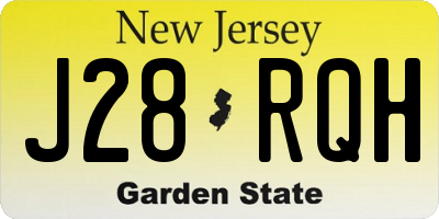 NJ license plate J28RQH